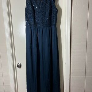 City Chic Navy Sequin Maxi Dress